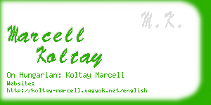 marcell koltay business card